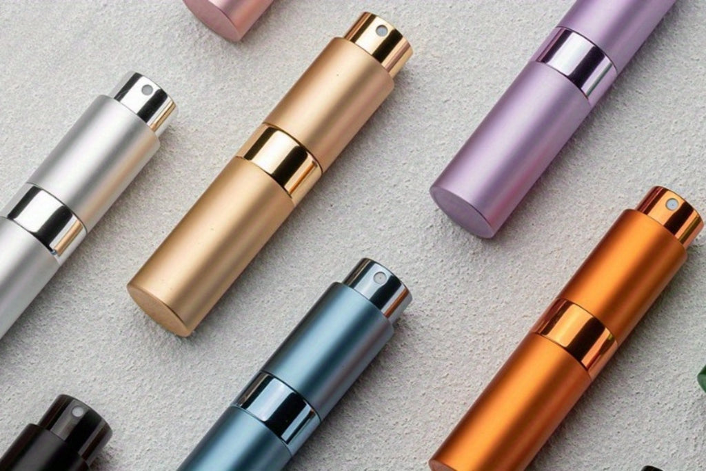 5pcs Travel Perfume Atomizer Refillable 0.27oz, Travel Cologne Sprayer Mini Perfume Empty Small Bottle (5 Colors)