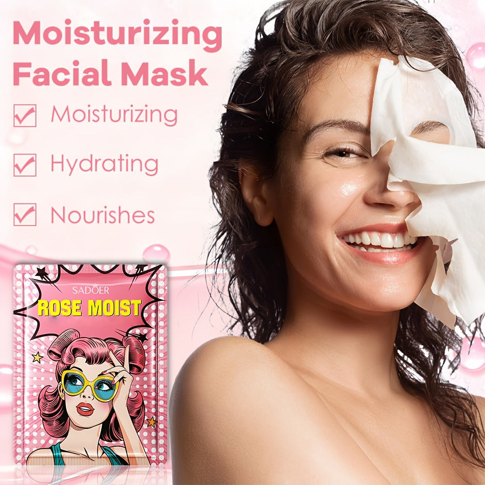 32pcs/32pcs/60pcs Moisturizing Face Masks And Eye/lip Masks Are All Rich In Fruit Extracts. Suitable for All Skin Types, They Come In A Variety Of Refreshing Scents (rose, Honey, Strawberry, Etc.), Making Them The Perfect Valentine's Day Gift.
