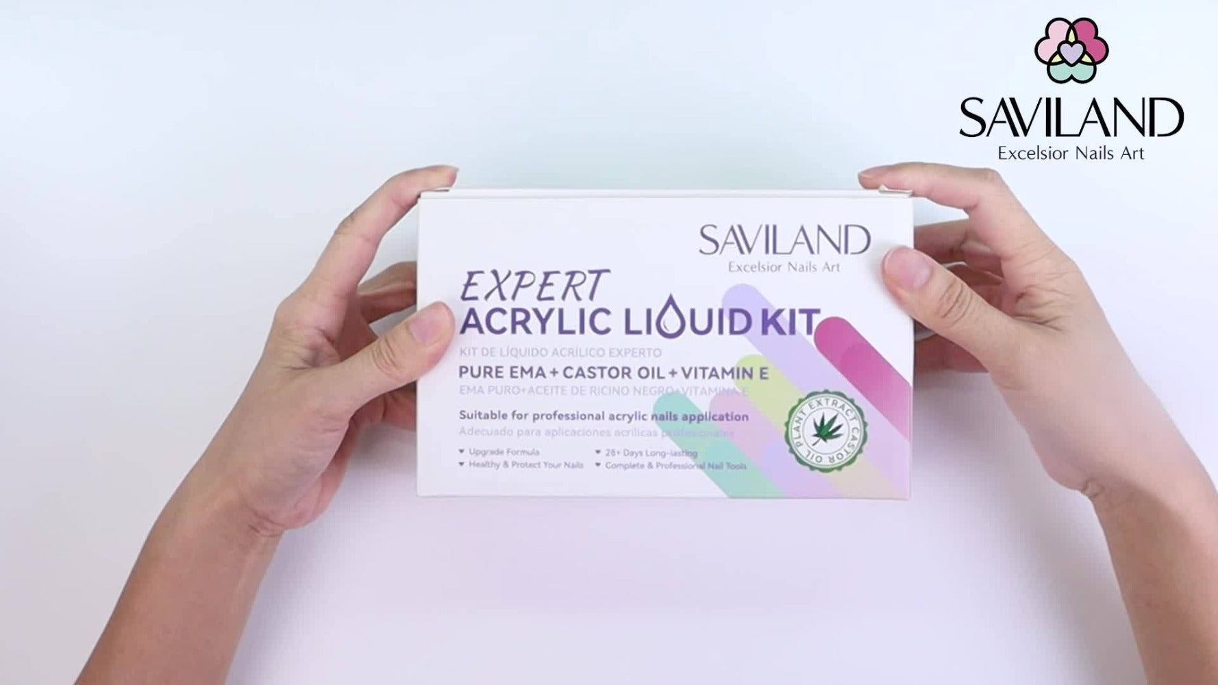 SAVILAND Salon-Grade Odorless Acrylic Liquid Monomer (8Oz) - Castor Oil & Vitamin E Enriched Formula with Complete Nail Kit (Brush/Dappen Tray/Mat), Low-Fume EMA Technology for Healthy Nail Art 2025