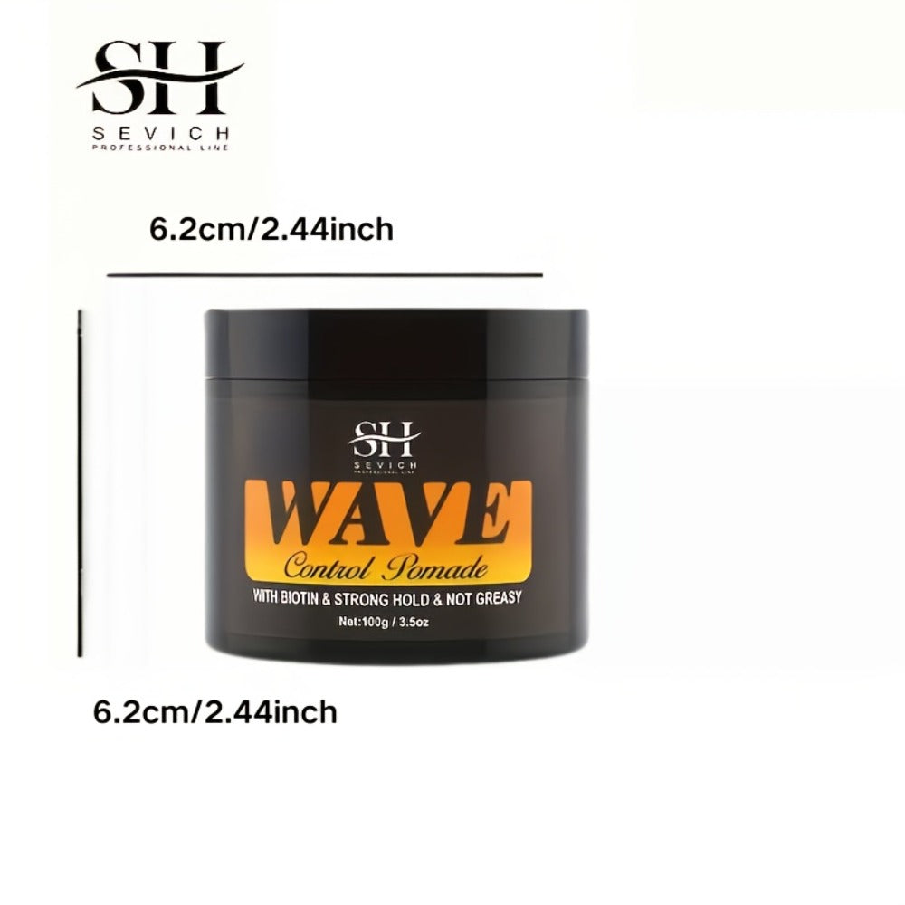 360 Wave Pomade Strong Hold Hair Styling with Jojoba Oil — Frizz Control Moisturizing Formula for Dreads Locks Twists Coily Curly Wavy Hair Men Grooming Daily Hair Care Set