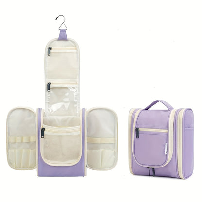 Hanging Toiletry Bag for Women Travel Makeup Bag Multi-Compartment Cosmetic Organizer with Hook Large Capacity Waterproof Toiletry Pouch for Travel Cruise Gym
