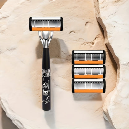 Safety Razor Kit - 2 Handles & 72 Replacement Blades - Double Edge Classic Wet Shaving Razor with Non-Slip Grip for Clean Close Shave - Men's Grooming Shaving Set for Face & Body