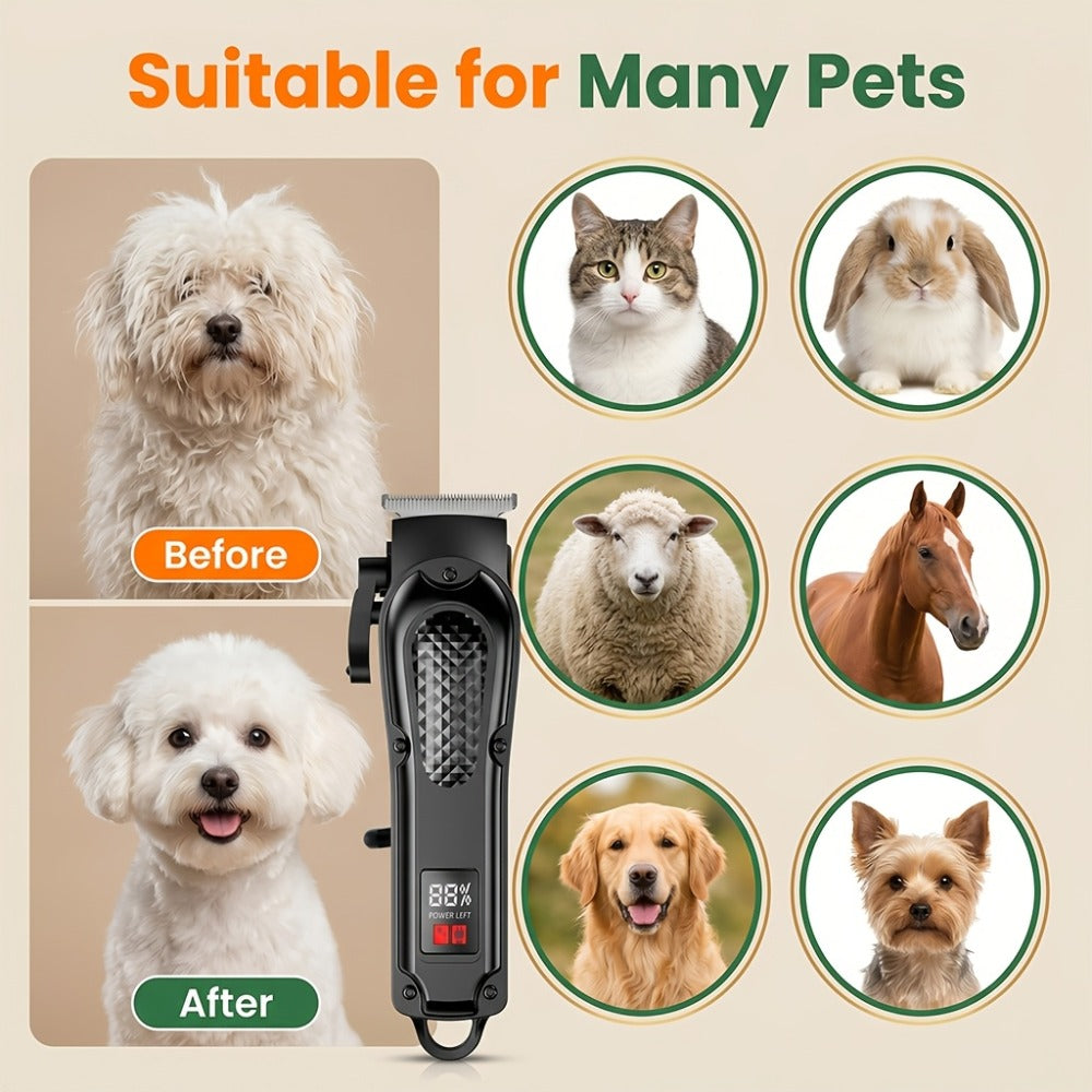 A 2pcs Men'S Grooming Set, Including an Electric Hair Clipper And a Detail Trimmer, with USB Charging And an LCD Display, Is an Ideal Gift for Fathers, Husbands, And Boyfriends on Father'S Day And Birthdays