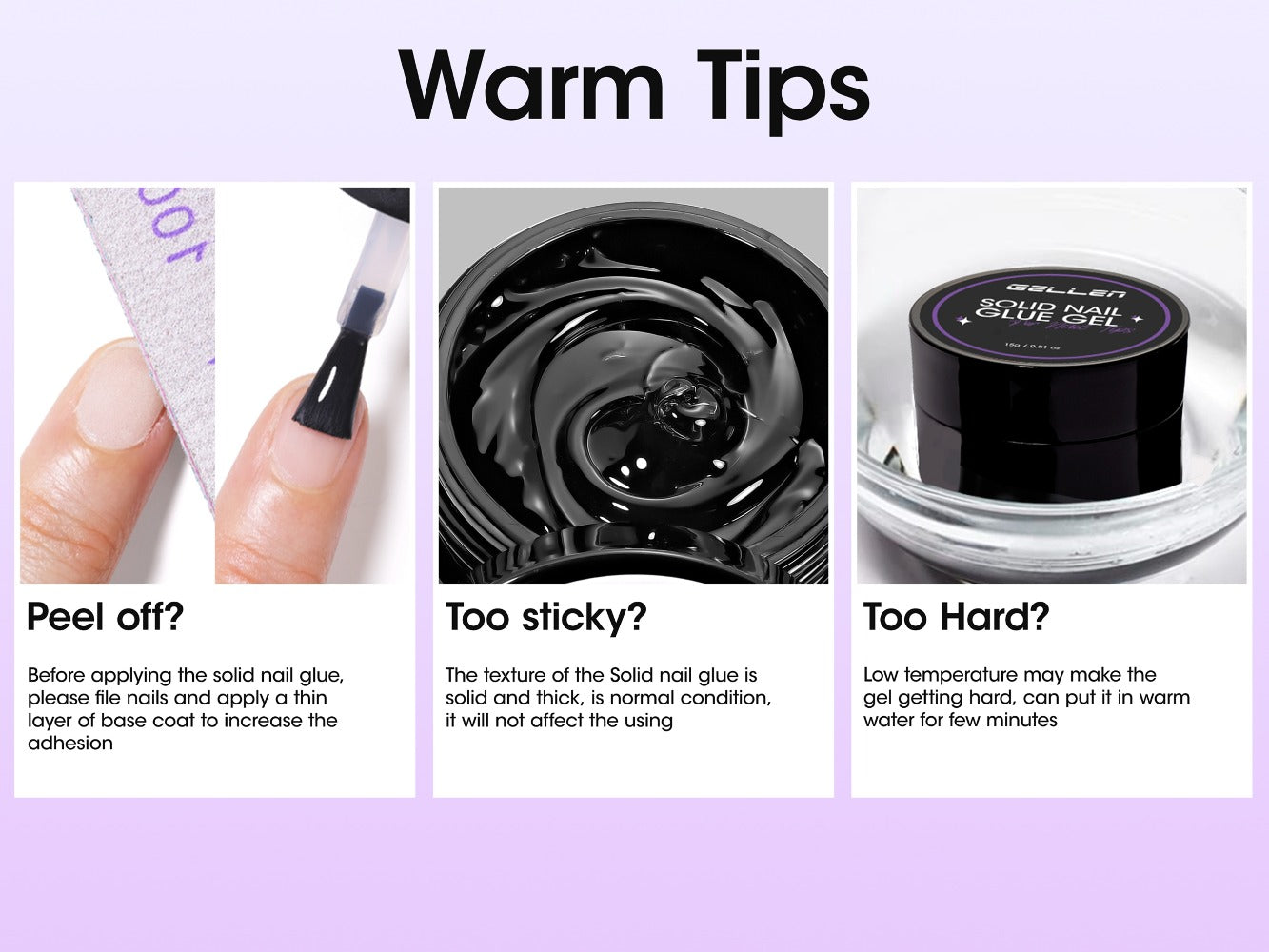 Solid Nail Glue Gel Kit with Mini LED Nail Lamp 8g UV Gel Glue for Acrylic Press On Nails Tips Rhinestones Long-Lasting 28+ Days Salon Home Manicure Gift