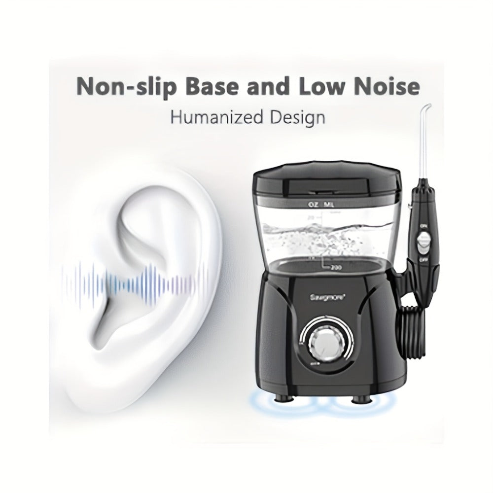 Water Flosser for Teeth & Braces 600ml Large Tank 10 Adjustable Pressure Levels 8 Nozzles IPX4 Waterproof Professional Oral Irrigator Desktop Electric Dental Flosser for Adults Family Use