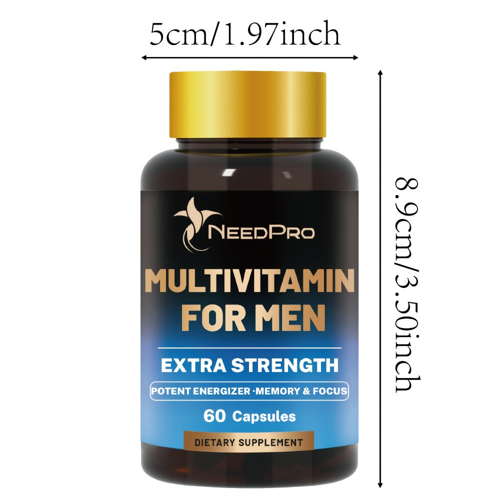 120 Capsules Men'S Vitamin, Rich in Vitamin C, Vitamin A, Vitamin D, Vitamin B6, Folic Acid, Zinc, Biotin, Vitamin B12, Exercise - Healthy Supplement
