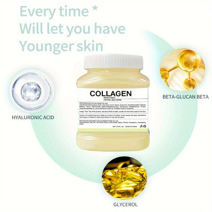 Collagen & Turmeric Mask Powder for Face — DIY Hydrating Brightening Peel-Off Mask with Hyaluronic Acid & Beta-Glucan, Salon-Quality At-Home Facial Treatment