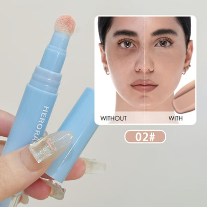 Concealer Pen Air Cushion Sponge Tip 3-Pack Herorange Thin Tip Cover Dark Circles Spots Tear Trough Brightening Moisturizing Contour Buildable Coverage Long-Lasting Natural Finish Makeup Set