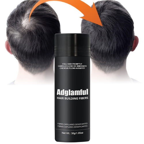 Hair Building Fibers 30g Large Size - Natural Look Thinning Hair Concealer for Volume & Thickness | Covers Hairline | Unisex | Black & Dark Brown