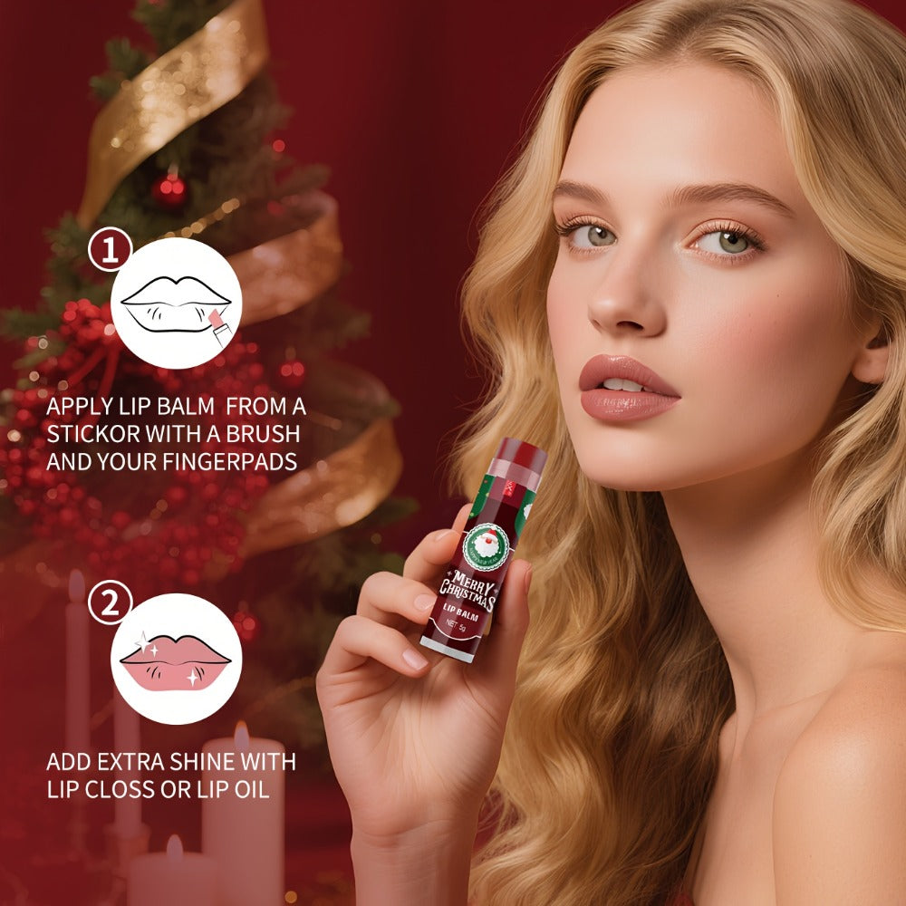 32pcs MISS FACTOR Christmas Lip Gloss & Balm Set - Long-Lasting Hydration, Holiday Gift Bo with Lipstick-like Tubes for Women & Men, Christmas Lip Balm, Fancy Lip Balms, Smudge Proof Lipstick, Christmas Lip Balm Set, Lipstick for Women Matte