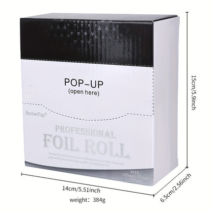 Aluminum Foil Paper for Hair Highlighting 300pcs/Box | Salon Hairdressing Supplies for Hair Coloring Perming Foiling | Silver Professional Grade