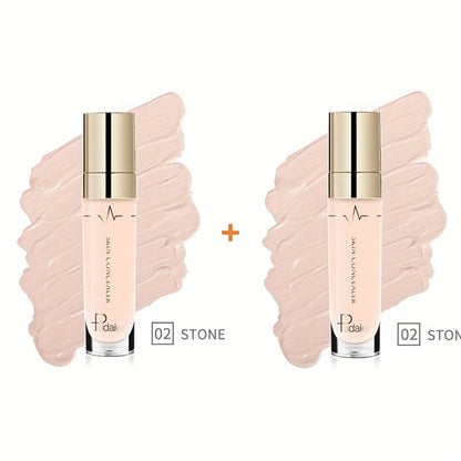 Eye Concealer Cream 2PCS - Dark Circles & Wrinkles Coverage Waterproof Long-Lasting Liquid Concealer Stick with Plant Squalane Moisturizing Formula