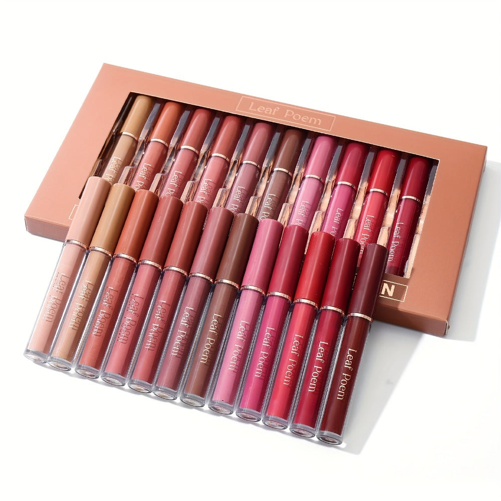 Lip Gloss Set 12pcs Long-Lasting Moisturizing Waterproof - High Color Payoff Non-Stick Non-Fading Formula for All Skin Tones - Hydrating Glossy Lip Makeup for All-Day Wear - Perfect Holiday Gift Set