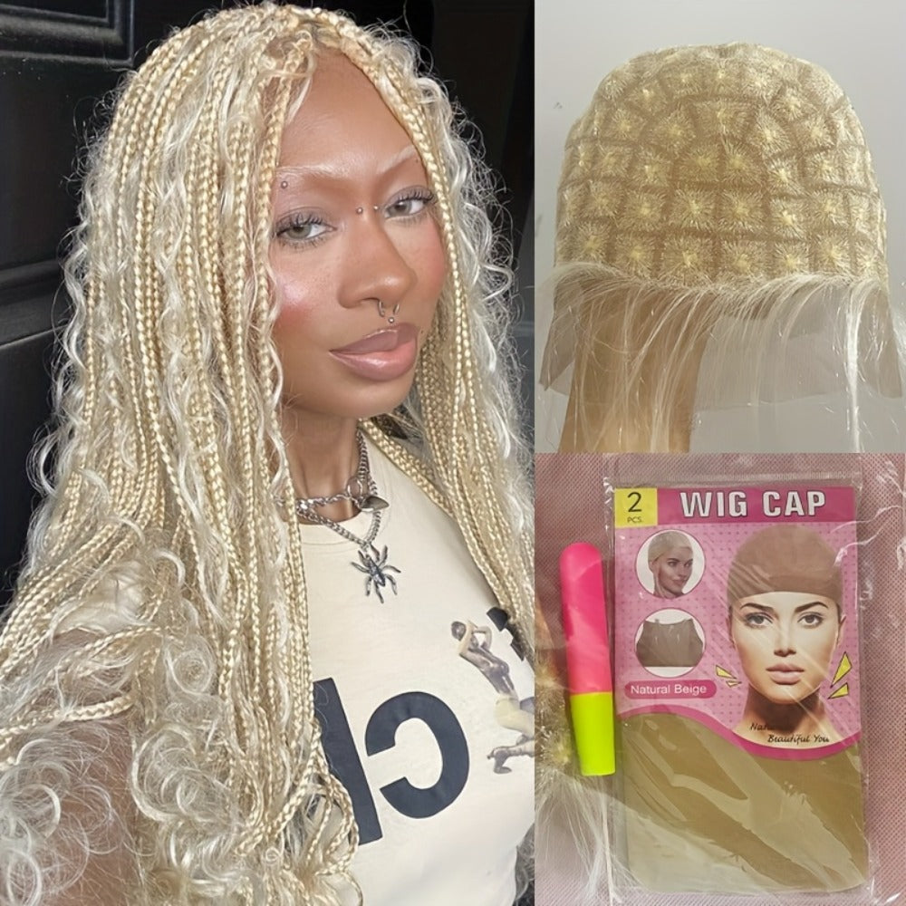 Crochet Wig Cap Full HD Lace Braided Pre-Made Wig Cap for Crochet Hair Glueless Baby Hair Natural Hairline 45-122 Sections Women Box Braid Goddess Style