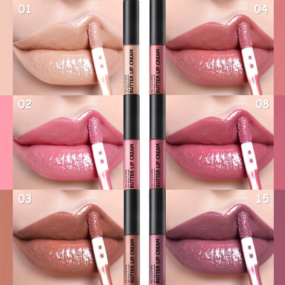 Lip Gloss Set of 6 - Moisturizing Non-Tacky High Shine Lip Gloss Kit in Nude Shades - Long-Lasting Liquid Lipstick for Everyday Glam Makeup Gift for Women