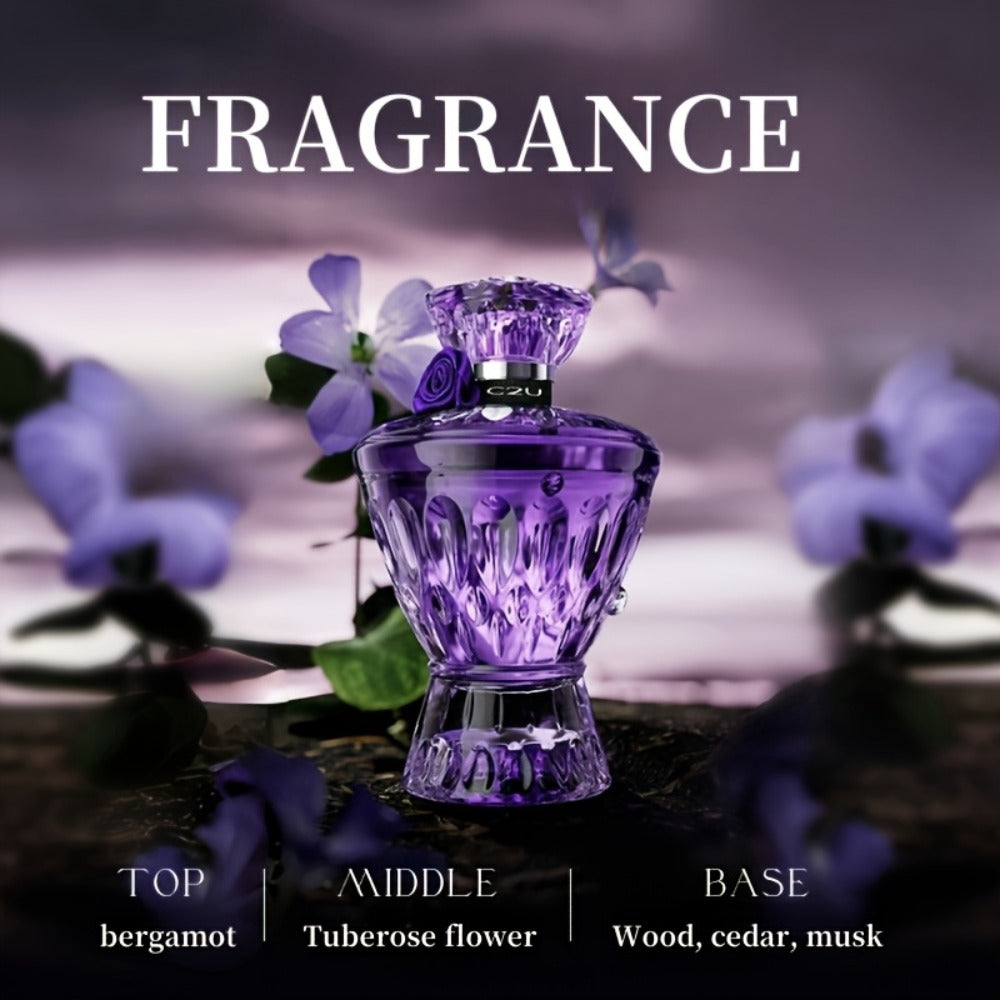 Women's Perfume Eau de Parfum - Mysterious Purple Floral Woody Musk Long Lasting Fragrance for Daily Wear & Dates, Elegant Gift for Her, Perfect for Valentine's Day Christmas & New Year, 75ml