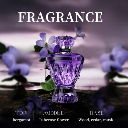 Women's Perfume Eau de Parfum - Mysterious Purple Floral Woody Musk Long Lasting Fragrance for Daily Wear & Dates, Elegant Gift for Her, Perfect for Valentine's Day Christmas & New Year, 75ml