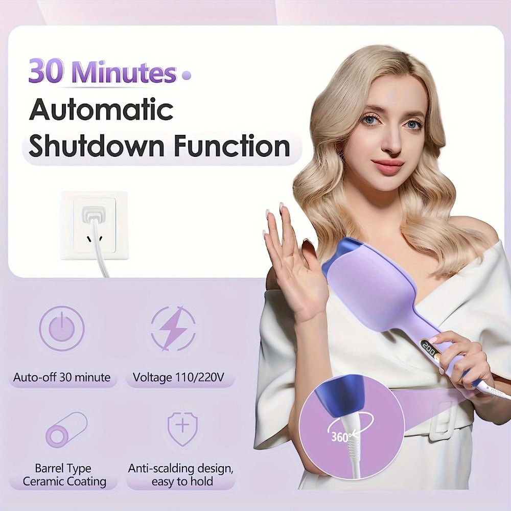 32Mm Negative Ion Portable Mini Curling Iron, 3-Speed Setting, Fast, Anti-Scald Design, Portable Curling Iron, Suitable for Women, Mother'S Day, Birthday And Christmas Gifts
