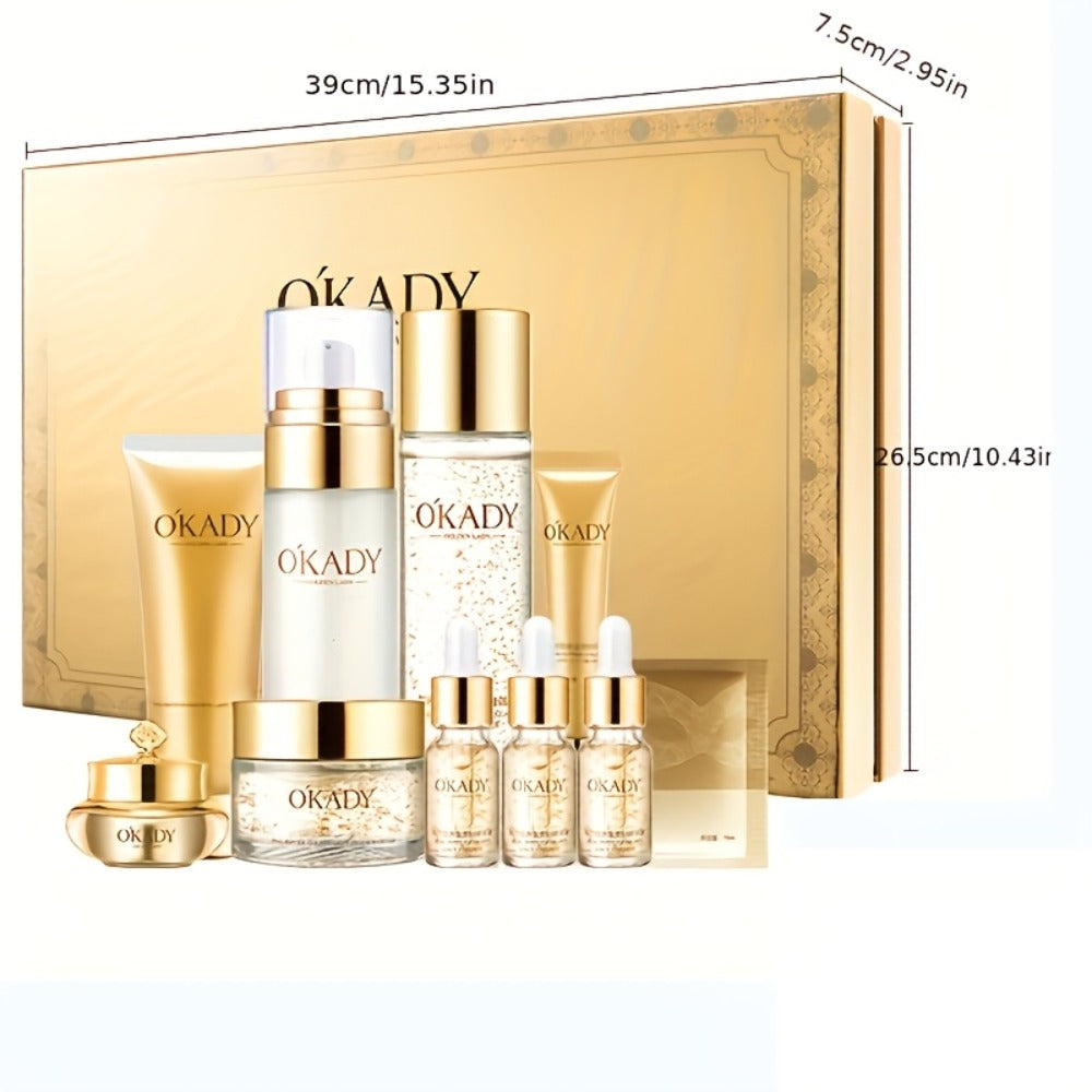 Luxury Skincare Set 10pcs+ Astragalus Facial Mask, Oisturizes Skin To Make Wrinkles Less Noticeable, Day And Night Care, Suitable For AllSkin Types, Not Allergic, With Moisturizing And Firming Skin Set, Mother'S Day Gift-Holiday Surpris