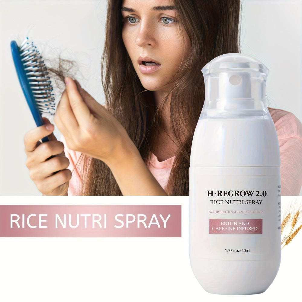 Rice Scalp Spray 4pcs — Hydrolyzed Rice Protein & Ginger Root Extract Hair Spray for Moisturizing, Softening & Long-Lasting Lightweight Hair Care | 1.69oz Each