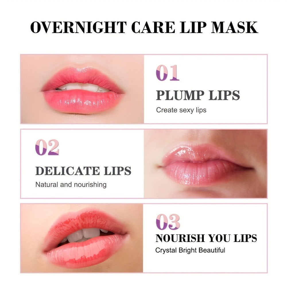 CollagenPlump Lip Mask - Moisturizes Night Care Revitalize Your Lips, Repairs, and Protects Dry, Cracked Lips - Large capacity 30g