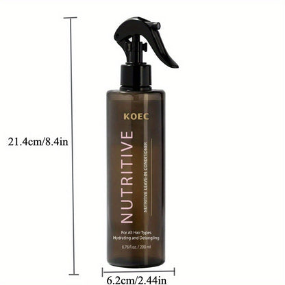 Leave-In Conditioning Spray Detangler 2 Bottles 13.53oz Snail Serum Anti-Frizz Deep Conditioner Shine-Boosting Moisturizing for Curly Dry Damaged Hair Frizz Control Smooth Silky Hair Care