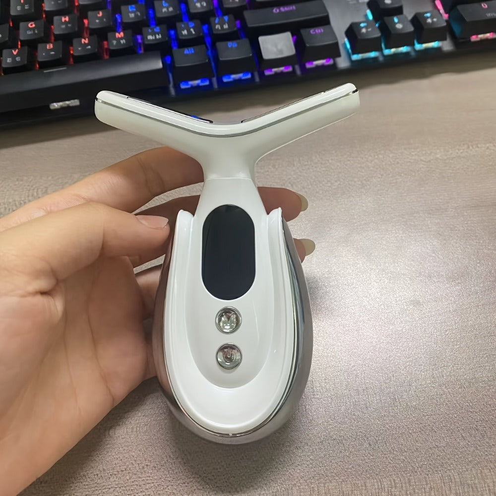 7-In-1 Multifunctional Neck And Facial Massager with LED Lights - Rechargeable, USB Charging, Lithium Battery Gift for Mom on Mother'S Day