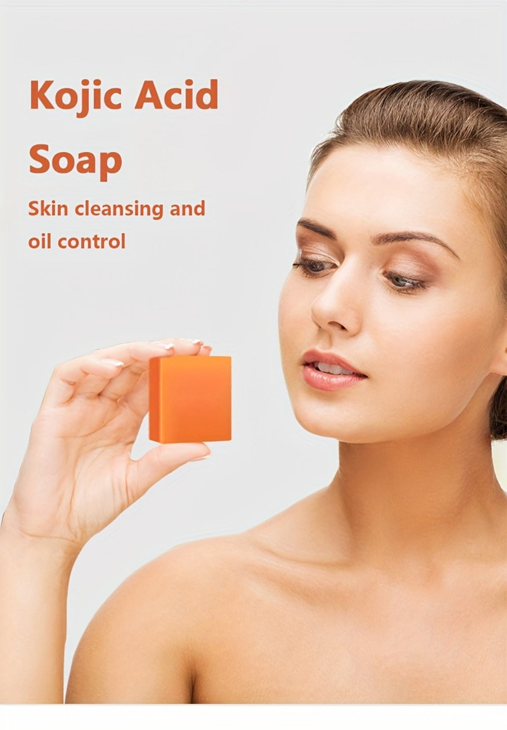 6pcs 100g Kojic Acid Soap - Brighten Skin Tone, Moisturizing, Oil Controlling Soap For Hand, Face, Bath - Natural Orange Flavor, Essential Oil, Gentle Cleansing, Halloween, Thanksgiving, Christmas Gift