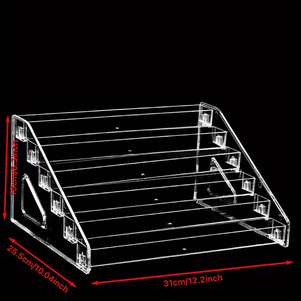 [Nail Polish Display Stand] 4th/7th Floor 1pc Acrylic Formaldehyde-Free Nail Polish Display Stand Organizer for Studio, Gel Polish Holder, Makeup Display Shelf, No Electricity or Battery Needed