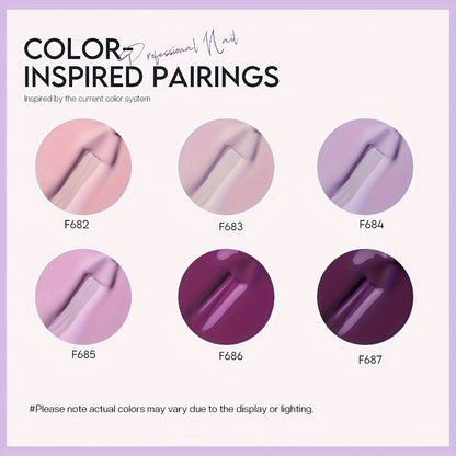 Nail Polish Set 6 Colors Quick Dry Long-Lasting – Hot Pink, Rose Red, Lilac Purple, Nude Pink, Lavender & Violet High Gloss 0.25oz, Chip-Resistant Nail Polish Gift Set for Women Teens Girls