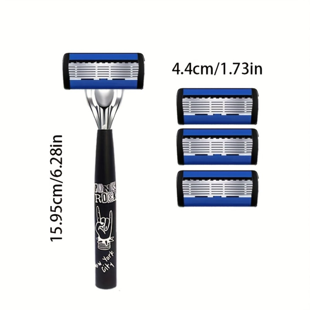 This Luxurious Men's Safety Razor Features 36 Blades Made Of High-quality Stainless Steel. It Has 2 Anti-slip And Comfortable Handles That Are Ultra-smooth And Painless for Shaving. It Is A Must-have Manual Razor for Men