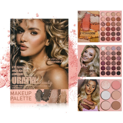 Makeup Palette Book Style Eyeshadow Blush Highlighter All-in-One Folding Palette 3-Layer 4-Layer Multifunctional Face Eye Makeup Kit Holiday Gift Set