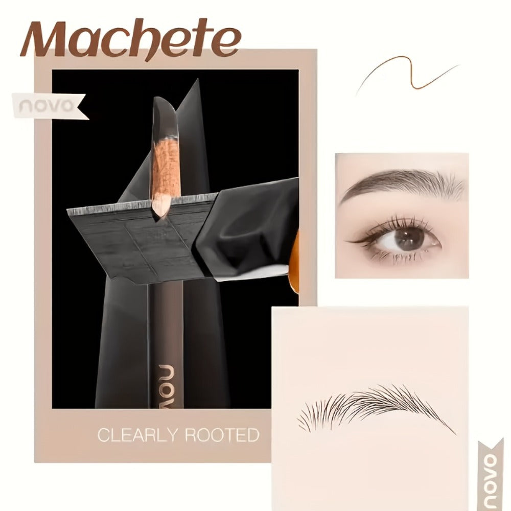 Waterproof Eyebrow Pencil 4 Pack with Eyeliner – Smudge Proof Long Lasting Dual-Ended Brow Pen with Spoolie Brush, Microblading Effect for All Skin Types, Perfect Gift Set