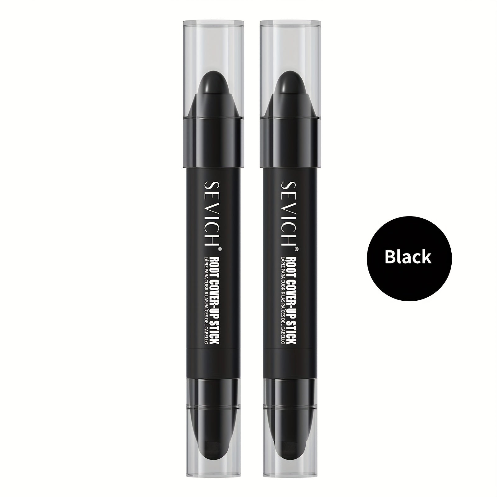 2pcs Set of Sevich Men'S Beard And Hair Dye Sticks, Designed for Long-Lasting Use. This Hair Coloring Pen Effectively Covers Gray Roots for Men And Is Hypoallergenic, Sweat-Proof, And Water-Resistant