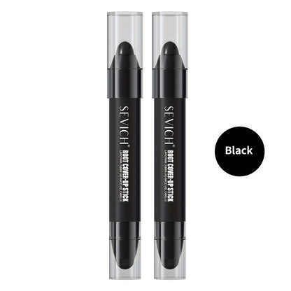 Men's Hair Dye Stick Gray Coverage — Sevich Beard & Hair Color Pen, Hypoallergenic, Sweat-Proof, Water-Resistant, Long-Lasting Formula, 2pcs Set