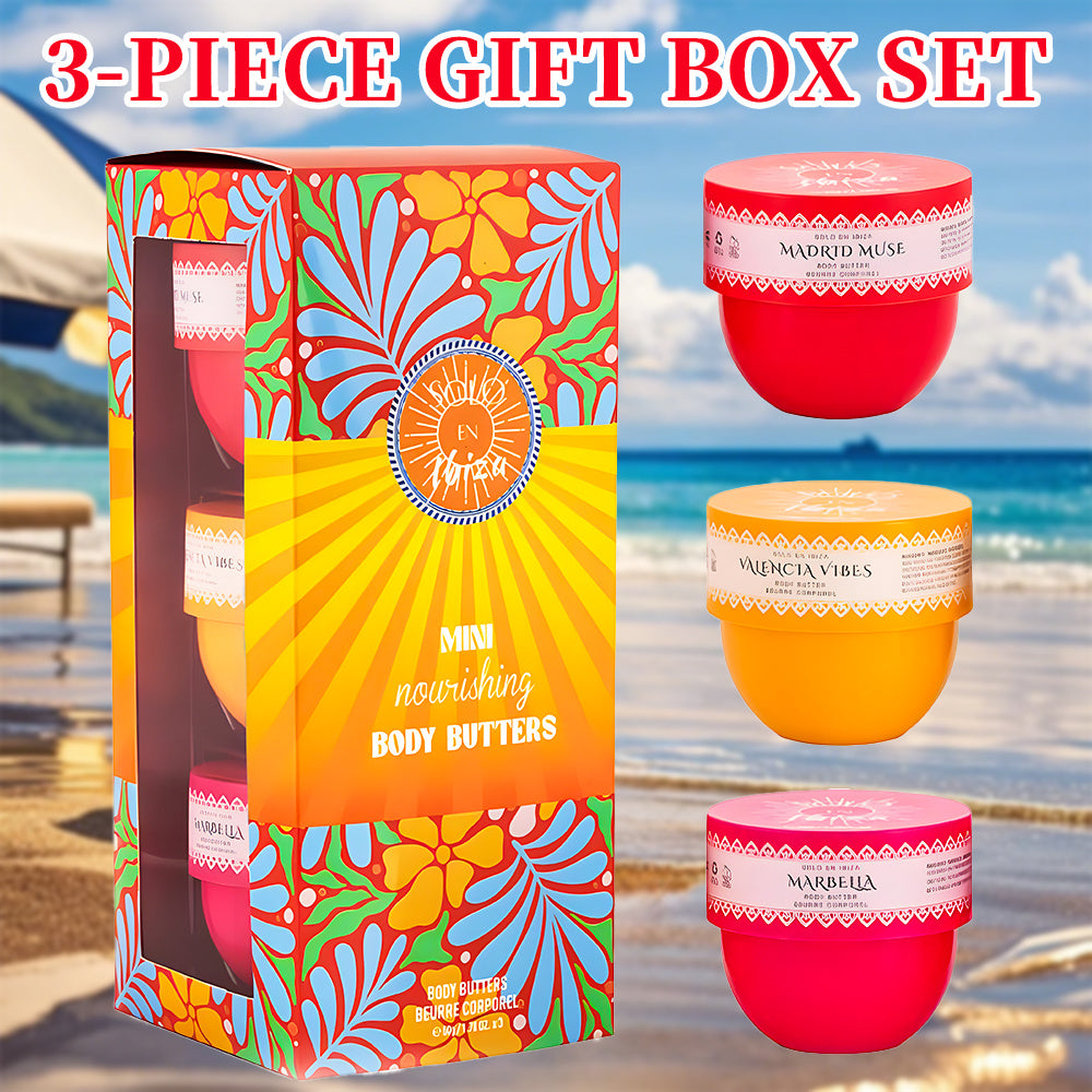 3-Piece Set, SOLO EN IBIZA Body Butter For Men And Women, 3 Different Scent, Long-Lasting Scent, Perfect For Dating, Daily Life, Parties, Gift Giving, Each 1.76 Fl Oz
