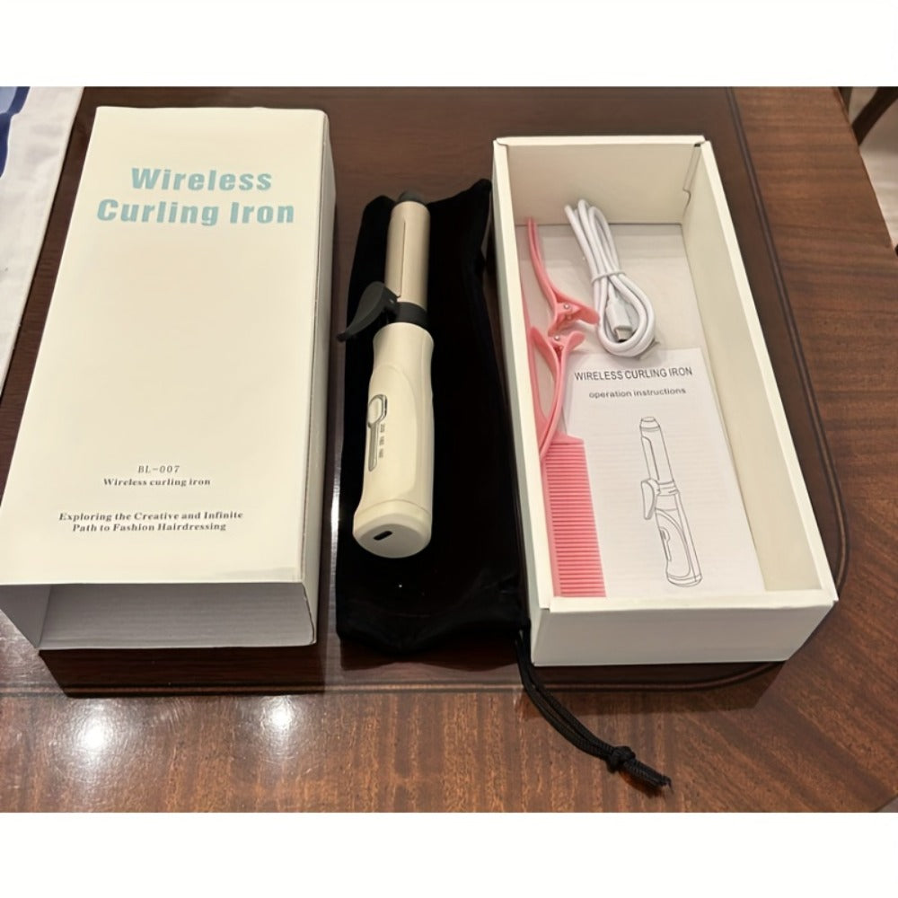 Portable Wireless Mini Hair Curling Iron Long Lasting Style Airy Bangs Big Wave Permanent Hairdressing Tools Additions for Students