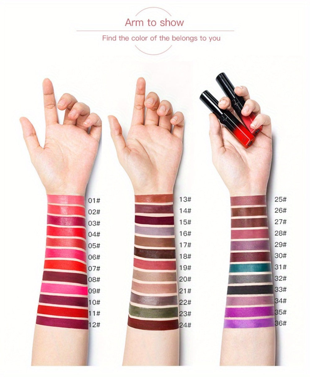 Matte Liquid Lipstick Velvet Finish 24H Waterproof - Long-Lasting High Pigment Anti-Smudge Cup-Proof Lip Glaze 20+ Bold Shades All Skin Tones Pudaier
