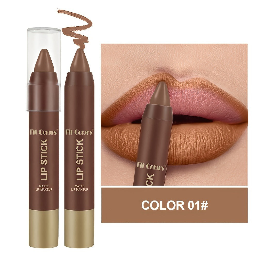 Lipstick Set 6 Pack Matte Long Lasting Waterproof Full Coverage - Non-Fading Velvet Lip Color for All Skin Tones Orange Brown Pink Purple Red Shades Makeup Gift for Women