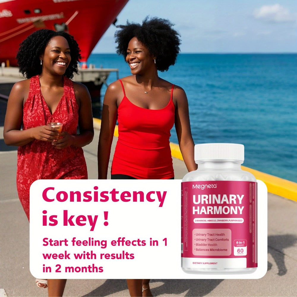 Megneta Women'S Urinary Tract Cleanse Supplement, Featuring D-Mannose, Cranberry, Dandelion, Hibiscus Flower, Saw Palmetto, And Pumpkin Seed - 60 Capsules