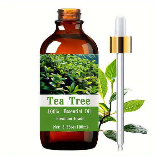 Tea Tree Essential Oil 100% Pure Natural for Nail Hair Skin Care Massage Moisturizing Aromatherapy Diffuser Men Women Gift 100ml 3.38oz