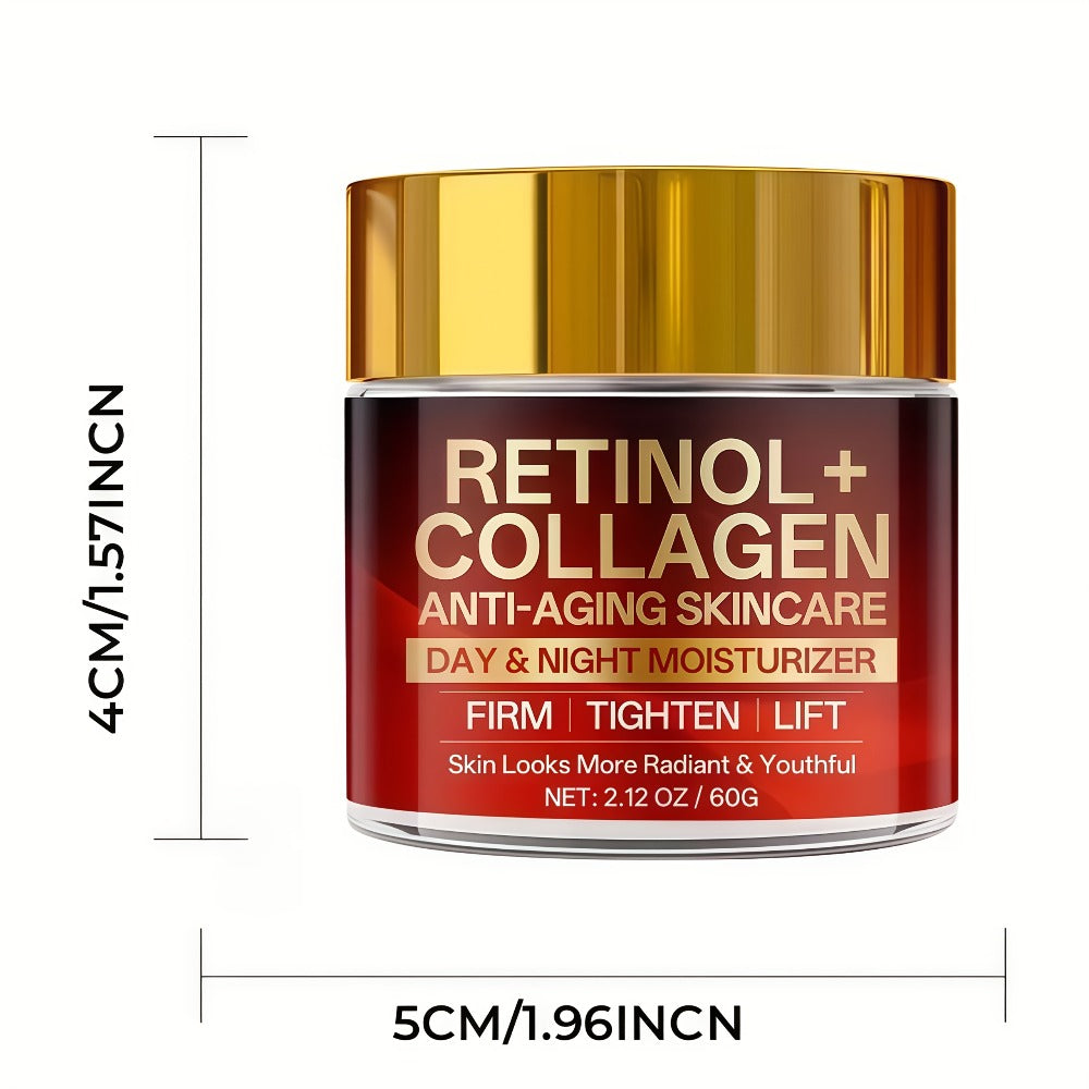2pcs Morning And Evening Cream, Containing Collagen And Hyaluronic Acid, Deeply Moisturizes The Skin, Suitable for Dry Skin. Facial Moisturizing Cream, Suitable for Day And Night Use, Daily Skincare, Facial Care, Travel Gear, Perfect Gift