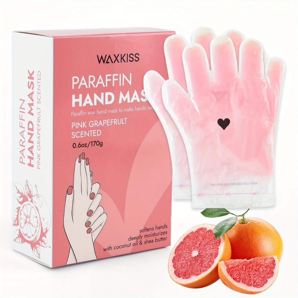 WAXKISS Gift Box Paraffin Beauty Mask Hand and Foot Mask Home Care Stone Wax Hand Mask Foot Mask New Formula Long-Lasting Smooth Soft Care Easy to Use Precise Care for Hands and Feet Smooth Hand and Foot Experience Pink Grapefruit Purple Lavender