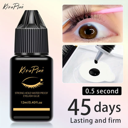 Eyelash Glue Quick Dry — Individual Lash Extensions & DIY Cluster Adhesive, Odorless Black Lash Bond for Self-Grafting, Beginner-Friendly Lash Extension Glue
