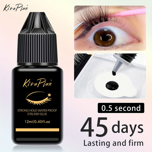 Self-Grafting Eyelash Glue Quick Dry Black Adhesive for Individual Lash Extensions DIY Cluster Application No Smell No Irritation Perfect for Beginner Lash Tech