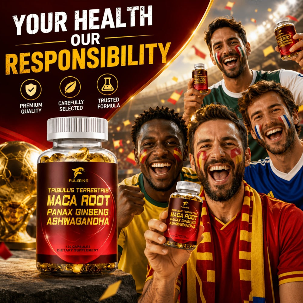 Men'S Supplements Capsules, with Tribulus Terrestris, Maca Root, Panax Ginseng, Ashwagandha, Support Vitality, Immune, for Daily Wellness, Packaging May Vary