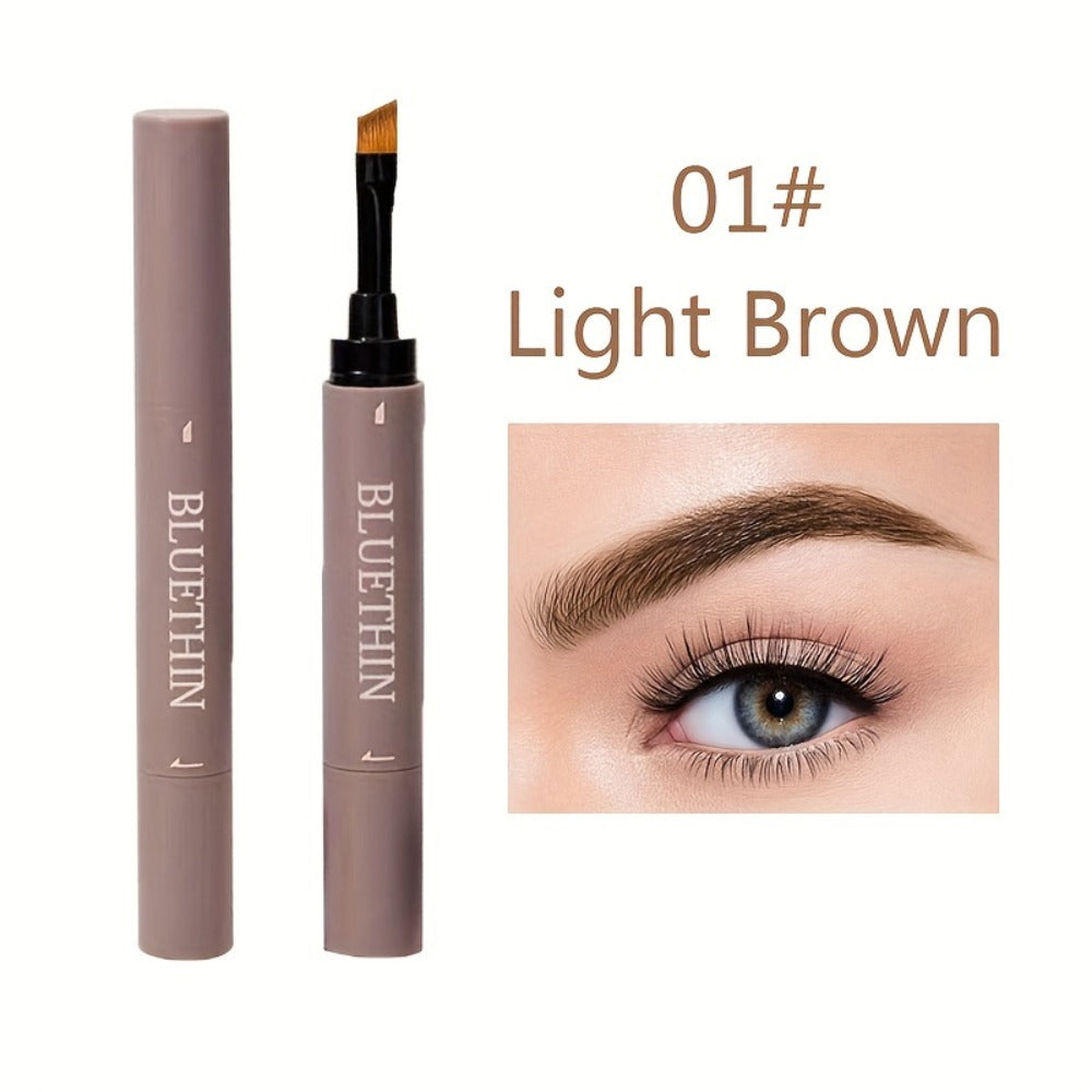 Waterproof Eyebrow Pencil Dual-Ended Smudge-Proof Long-Lasting Brow Definer with Angled Tip Flat Tip Spoolie Brush Precise Outlining Filling 2pcs 4pcs Set