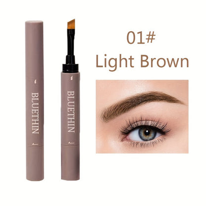 Waterproof Eyebrow Pencil Dual-Ended Smudge-Proof Long-Lasting Brow Definer with Angled Tip Flat Tip Spoolie Brush Precise Outlining Filling 2pcs 4pcs Set