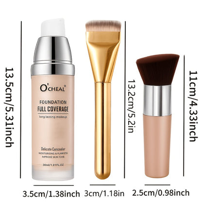 Air Cushion Foundation 2.0 Matte Finish High Coverage Moisturizing Lightweight Smooth Natural Nude Look Buildable Liquid Foundation Women Makeup