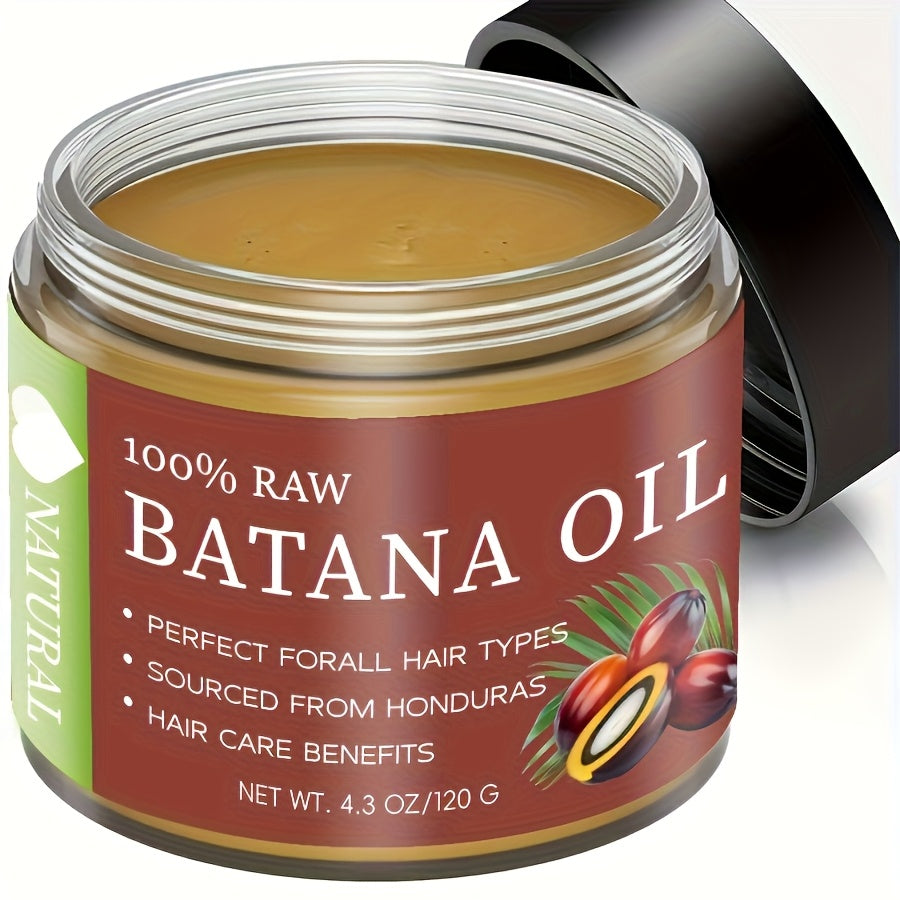 Batana Oil Hair Treatment 4.23oz Honduras Pure Moisturizing Smoothing Dry Hair Scalp Care Nourishing Strengthening Shine-Boosting Natural Hair Oil for All Hair Types Men Women